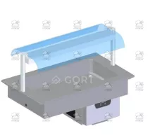 Refrigerated static well, integrated control panel 3, 1200x700x596 mm, Series 700