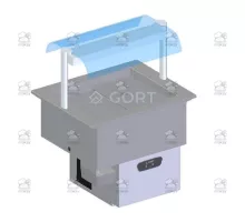 Refrigerated blown air well, integrated control panel 2, 870x700x720 mm, Series 700