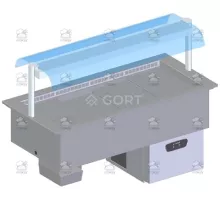 Refrigerated blown air well, integrated control panel 4, 1520x700x720 mm, Series 700
