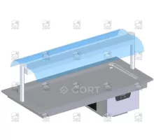 Refrigerated static top, integrated control panel, 1380x700x520 mm, Series 700