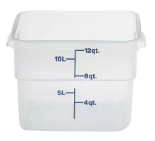 Caurspīdīgs polipropilēna pārtikas trauks CamSquare, Cambro, 11,4 l, 11,4L, Caurspīdīgs, 256x310x(H)210mm