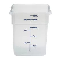 Caurspīdīgs polipropilēna pārtikas trauks CamSquare, Cambro, Camsquare, 17,2 l, 17,2L, Caurspīdīgs, 256x310x(H)320mm
