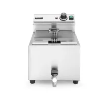 Manuālais friteris Profi Line ar izteces krānu, 8 l, Profi Line, 8L, Gaiši pelēks, 230V/3500W, 305x515x(H)354mm, 