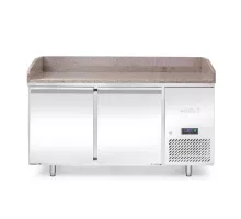 Pizza cooling table with granite worktop, 2-doors, Arktic, 250L, Granite, 230V/250W, 1510x800x(H)875mm