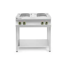 Elektriskā plīts Kitchen Line ar 4 sildriņķiem uz atvērta tipa pamatnes, Kitchen Line, 400V/10400W, 800x700x(H)900mm