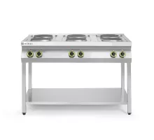 Electric cooker Kitchen Line 6-plate open stand, Kitchen Line, 400V/15600W, 1200x700x(H)900mm