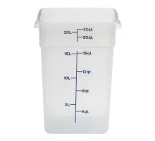 Caurspīdīgs polipropilēna pārtikas trauks CamSquare, Cambro, 20,8 l, 20,8L, Caurspīdīgs, 256x310x(H)400mm