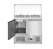 2-durvju aukstumgalds ar stikla vitrīnu saladetta, Arktic, 169L, 230V/310W, 700x900x(H)1300mm