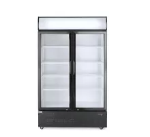 Bāra ledusskapis ar apgaismotu paneli, divdurvju, Arktic, 512L, Melns, 220-240V/510W, 1120x585x(H)1900mm, 