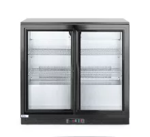 Divu bīdāmu durvju bāra ledusskapis, Arktic, 197L, Melns, 220-240V/160W, 900x520x(H)865mm, 