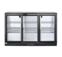 Back bar refrigerator with triple sliding doors, Arktic, 308L, Black, 220-240V/160W, 1350x520x(H)865mm, 235836
