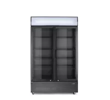 Bāra ledusskapis ar apgaismotu paneli, divdurvju, Arktic, 512L, Melns, 220-240V/510W, 1120x585x(H)1900mm