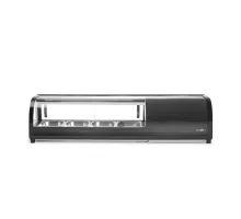 Suši vitrina, Arktic, Iekļauti konteineri: 4x GN 1/3 (H) 40mm., GN 1/3, Melns, 220-240V/190W, 1177x426x(H)296mm