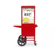 Popkorna mašīna ar ratiņiem, Sarkans, 220-240V/1155W, 940x510x(H)1553mm