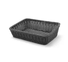 Bakery basket angled, Black, 400x300x(H)120mm, 
