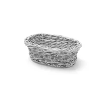 Bakery basket oval, Light grey, 190x120x(H)60mm, 