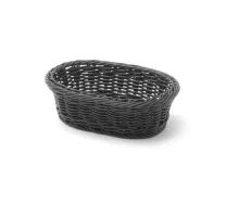 Bakery basket oval, Black, 190x120x(H)60mm, 