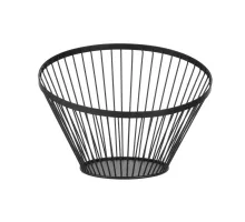 Grozs augļiem, ar slīpu malu, apaļš, melns, ø300x(H)250mm, 