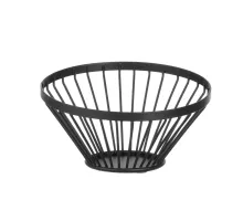 Grozs augļiem, ar slīpu malu, apaļš, melns, ø150x(H)80mm, 
