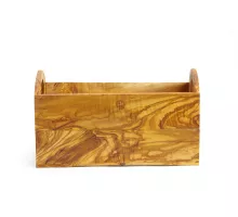 Bread box, olive wood, 245x198x(H)194mm