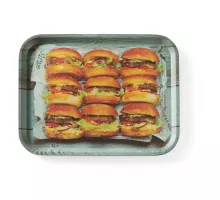 Non-slip serving tray, printed, burger, 330x430mm