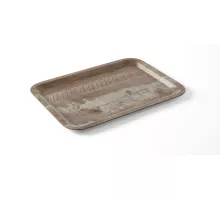 Servēšanas paplāte ar melamīna laminātu, ar koka rakstu, AmerBox, Tumšas koksnes , 240x340mm