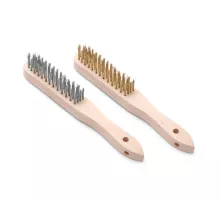 Brass & stainless steel wire brush set - 2 pcs, 2 pcs., (L)290mm, 