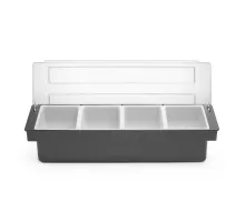 Bārmeņa sastāvdaļu kastīte – 4 ieliktņi, Bar up, 480x150x(H)100mm