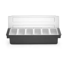 Bārmeņa sastāvdaļu kastīte – 6 ieliktņi, Bar up, 480x150x(H)100mm