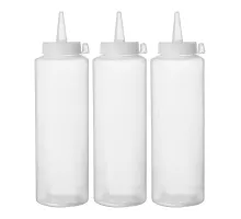 Dispenser bottle set - 3 pcs, 0,35L, Transparent, 3 pcs., ø55x(H)205mm, 