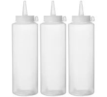 Dispenser bottle set - 3 pcs, 0,7L, Transparent, 3 pcs., ø70x(H)240mm, 