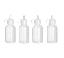 Mini sauce dispenser - set of 4 pcs., 0,05L, Transparent, ⌀35x(H)100mm