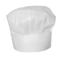 Pavāra cepure, vidēja augstuma - 10 gb., Balts, 10 gab., ø600x(H)230mm, 