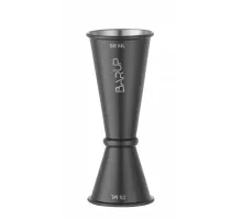 Džigeris – bārmeņa mērglāze 25/50 ml, Bar up, Melns, ø45x(H)110mm