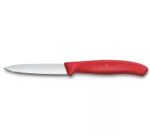 Нож для овощей, гладкий, красный, (L)190мм
