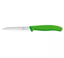 Зазубренный нож для овощей, Victorinox, зеленый, (L)212 мм