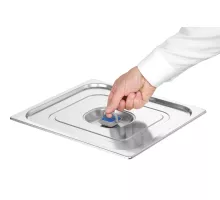 GN Lid with Colored Clips, Profi Line, GN 2/3, 354x325x(H)8mm