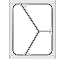 Matrica metināšanas iekārtai, triju sekciju tvertne 227x178 mm