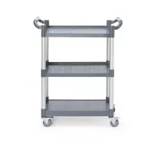 3 plauktu viesmīļa ratiņi no polipropilēna, 800x410x(H)950mm, 