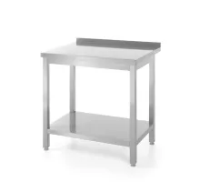 Стол настенный с полкой – на болтах, глубина 600 мм, Kitchen Line, 800x600x(H)850мм