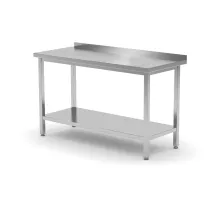 Стол настенный с полкой – на болтах, глубина 600 мм, Kitchen Line, 1000x600x(H)850мм