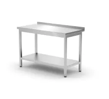 Стол настенный с полкой – на болтах, глубина 600 мм, Kitchen Line, 1200x600x(H)850мм