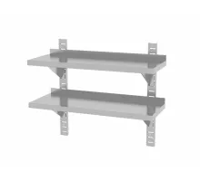 Dubults sienas plaukts, regulējams, ar 2 kronšteiniem, 800x300x(H)600mm