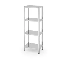 Стеллаж для хранения с 4 полными полками - на болтах, Kitchen Line, 600x400x(H)1800 мм