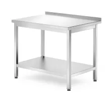 Sienas galds ar plauktu - skrūvējams, dziļums 700 mm, Kitchen Line, 1000x700x(H)850mm