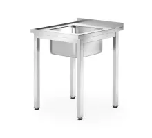 Izlietnes galds - skrūvējams, dziļums 700 mm, Kitchen Line, 600x700x(H)850 mm