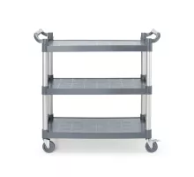 3 plauktu polipropilēna viesmīļa ratiņi, lieli, AmerBox, 1010x500x(H)960mm
