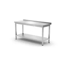 Wall work table with shelf Budget Line – screwed, depth: 600 mm, Budget Line, 1200x600x(H)850mm