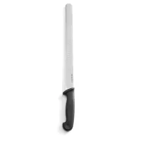 Ham/kebab knife with the Granton edge, Black, (L)490mm, 