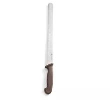 Ham/salmon knife with granton edge, Brown, (L)490mm, 
